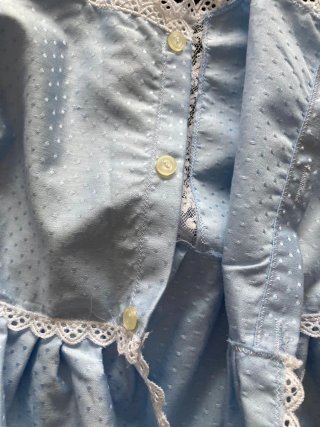 Traje Bautizo Bebé Azul Años 70