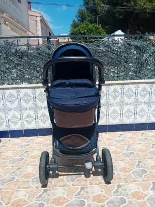 Carro de paseo azul marino