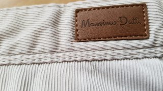 Pantalón pana muy fina beige Massimo Dutti XL