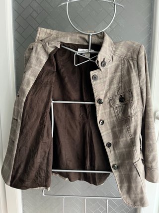 Chaqueta Zara Mujer Beige/Marrón