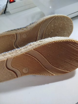 Alpargatas Silbon Azul y Beige n 31