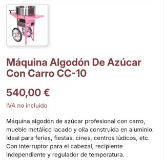 Máquina de Algodón de Azúcar Rosa