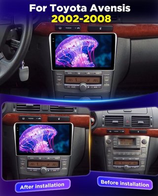 Radio Android 9 Toyota Avensis 2002/08  4+64GB