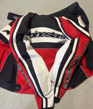 Chaqueta Moto Alpinestars Roja Negra Blanca