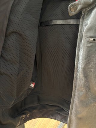 Chaqueta Moto Dainese Negra Cuero