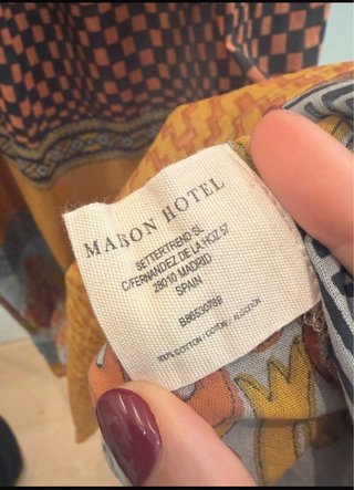 Vestido Maison Hotel estampado talla M