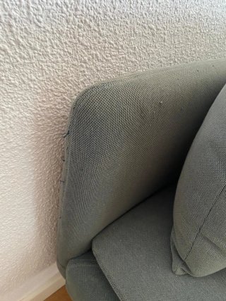 Sofá modular verde de tela