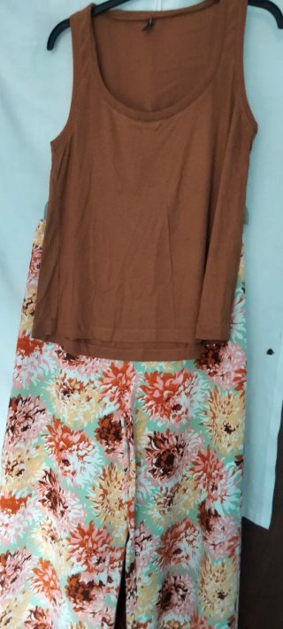 Conjunto Sfera Top y Pantalón Estampado T M