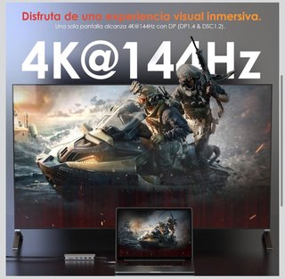 Base de conexión WL-UMD302B USB-C 2 Monitores