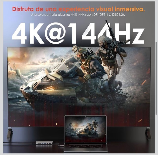 Base de conexión WL-UMD302B USB-C 2 Monitores