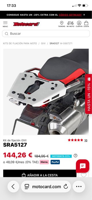 Soporte Top Case Givi Trekker Outback