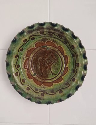Set di 2 piatti decorativi in ceramica