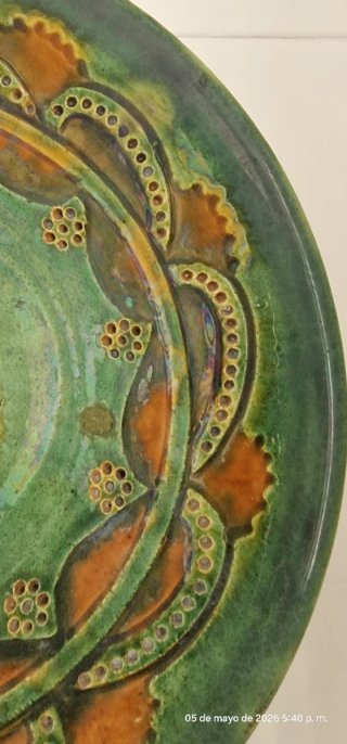 Set di 2 piatti decorativi in ceramica