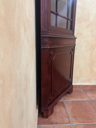 Mueble vitrina esquinero años 70