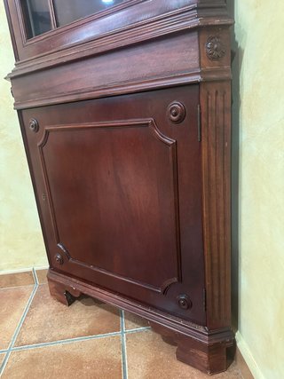 Mueble vitrina esquinero años 70