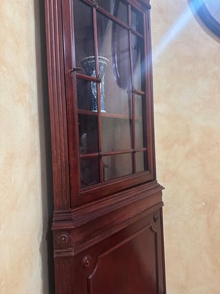 Mueble vitrina esquinero años 70