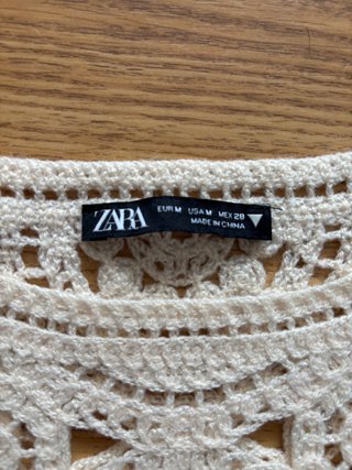 Jersey crochet beige talla m
