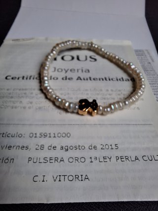 Pulsera perlas y oro 18k TOUS