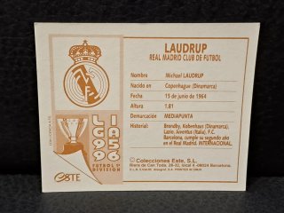 Cromo Laudrup Liga 95-96 R. Madrid Nuevo sin pegar