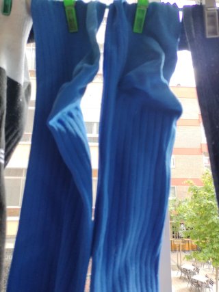 Medias de fútbol azules