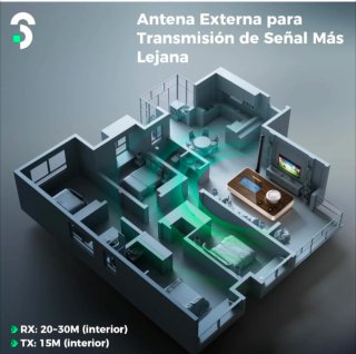 Receptor Bluetooth 5.2 3 en 1 soomfon