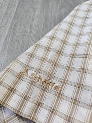 Camisa Schöffel Cuadros Beige/Blanco Talla M