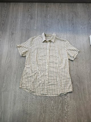 Camisa Schöffel Cuadros Beige/Blanco Talla M