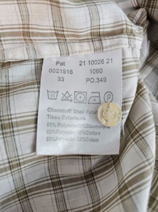 Camisa Schöffel Cuadros Beige/Blanco Talla M