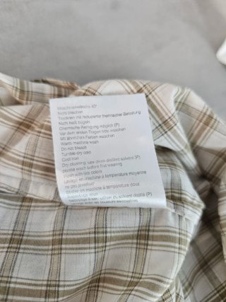Camisa Schöffel Cuadros Beige/Blanco Talla M
