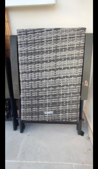 Conjunto 2 Sillas Tecktake Metal y Mimbre