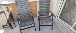 Conjunto 2 Sillas Tecktake Metal y Mimbre