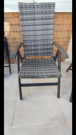 Conjunto 2 Sillas Tecktake Metal y Mimbre