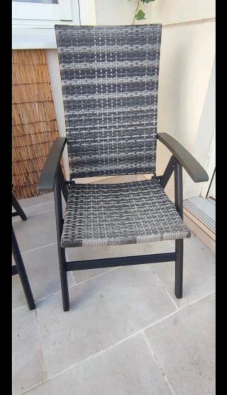 Conjunto 2 Sillas Tecktake Metal y Mimbre