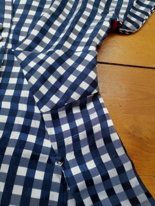 Vestido D-Due Cuadros Azul y Blanco