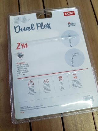 TATAY Manguera de Ducha Dual Flex, 2 M, hasta 50KG