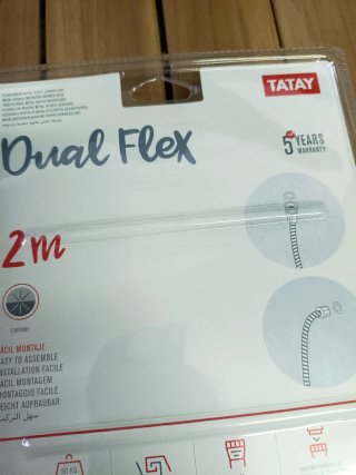TATAY Manguera de Ducha Dual Flex, 2 M, hasta 50KG