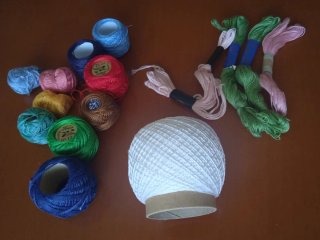 Lote Hilos Algodón Ganchillo Varios Colores