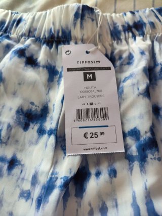 Calças Tie Dye Brancas e Azuis T.S Tamanho M
