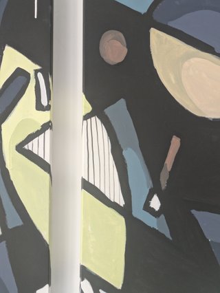 Cuadro tríptico abstracto grande arte moderno