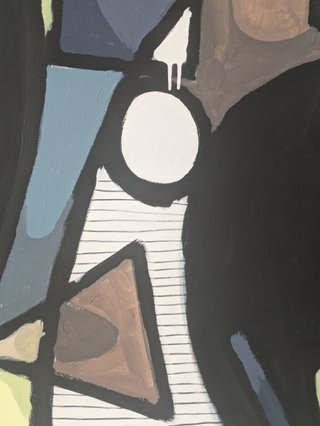 Cuadro tríptico abstracto grande arte moderno