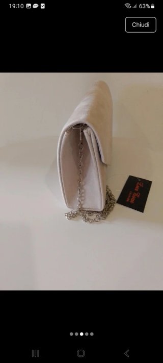 Pochette cerimonia beige Luca Borse