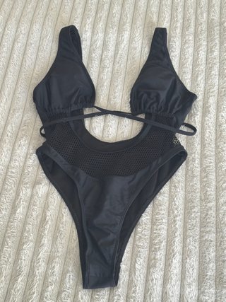 Trikini Negro con Malla
