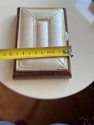 Joyero de madera y plata