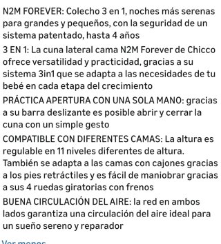 Chicco Next2Me Forever Cuna Colecho Bebé