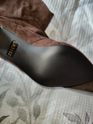 Botines marrones fruncidos