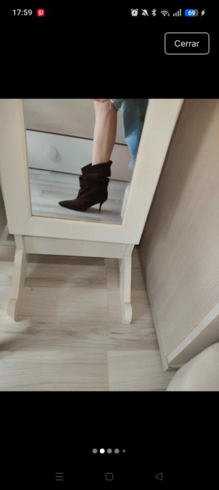 Botines marrones fruncidos