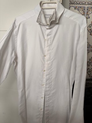 Camisa CHARMANT Novio Blanca y Plateada