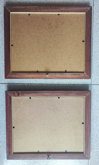 2 Cuadros Decorativos con Marco Madera