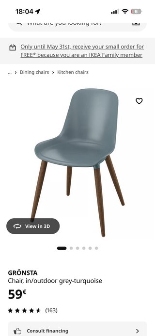 Silla Ikea Gris Madera