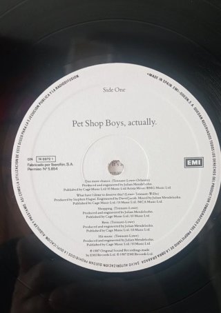 Disco Vinilo Pet Shop Boys "Actually".